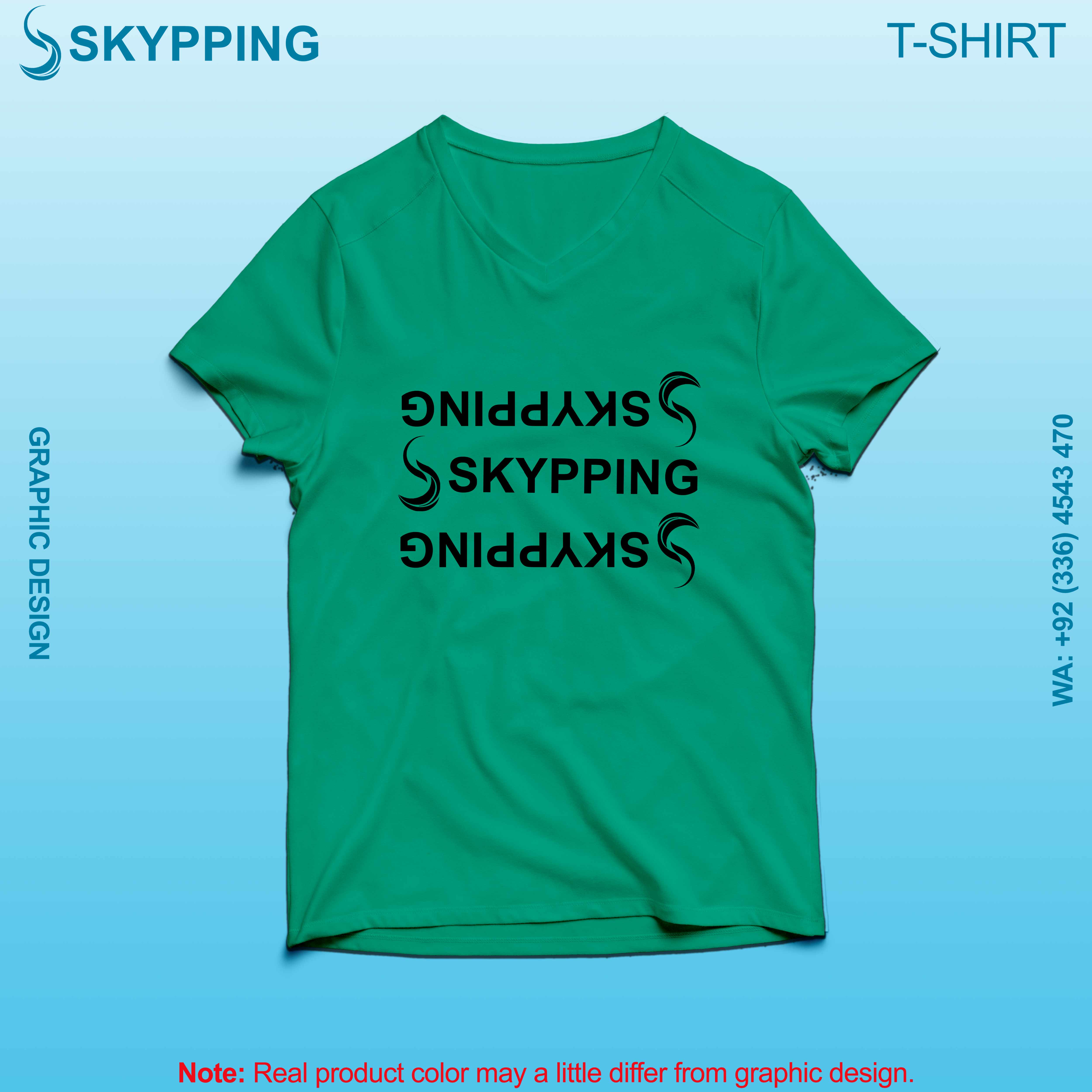 V-Neck Short set-in style sleeve long length t-shirt with shoulder panel for men